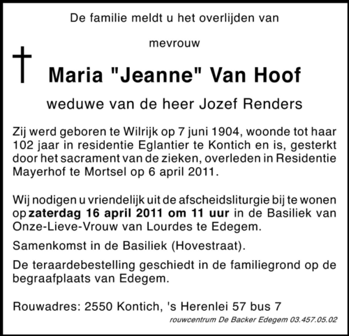 Maria Van Hoof