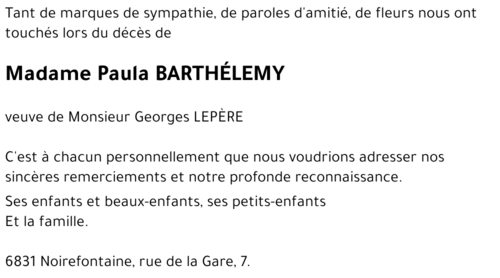 Paula BARTHELEMY