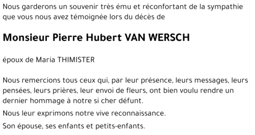 Pierre Hubert VAN WERSCH
