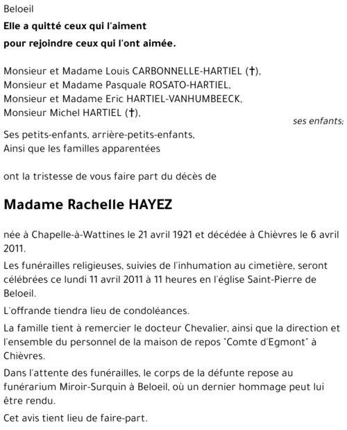 Rachelle HAYEZ