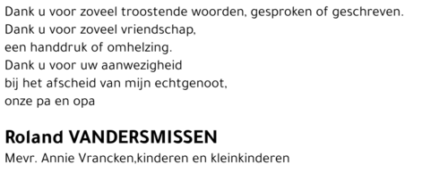 Roland VANDERSMISSEN