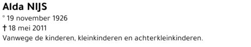 Alda Nijs