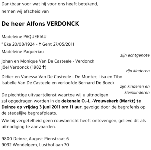 Alfons VERDONCK