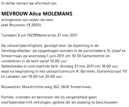 Alice Molemans