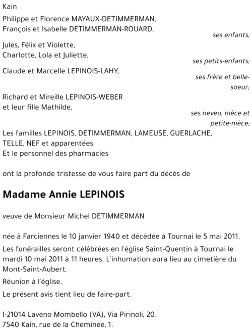 Annie LEPINOIS
