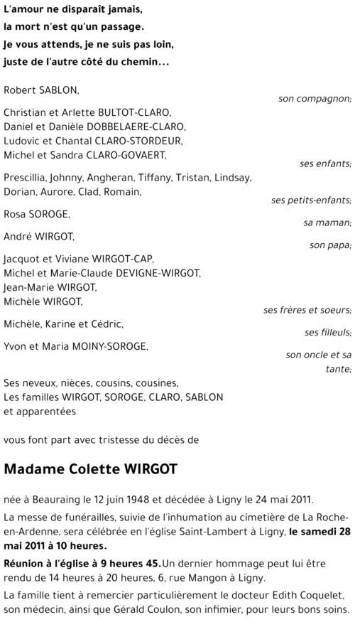 Colette WIRGOT
