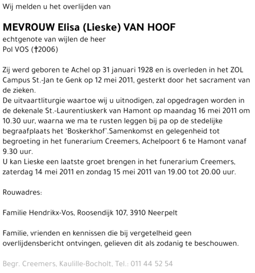 Elisa Van Hoof