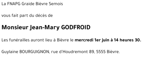 Jean-Mary GODFROID