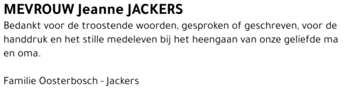 Jeanne JACKERS