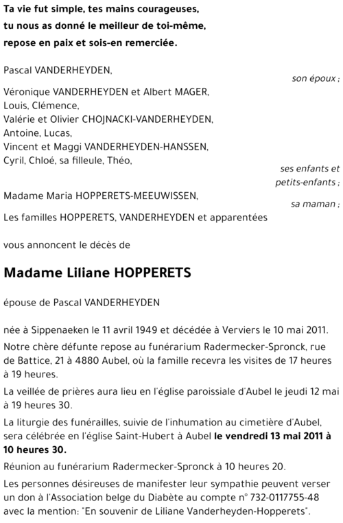 Liliane HOPPERETS