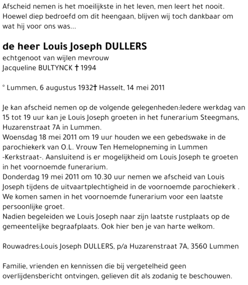 Louis Joseph Dullers