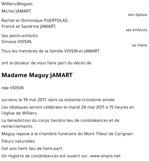 Maguy JAMART