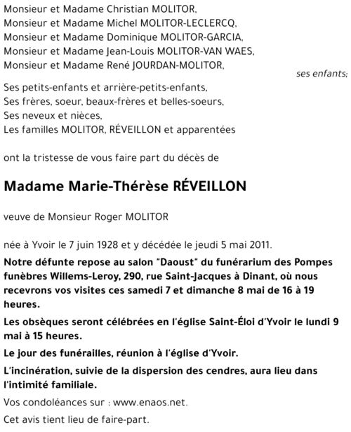 Marie-Thérèse RÉVEILLON