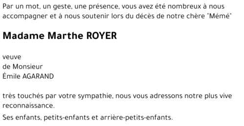 Marthe ROYER