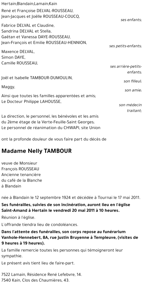 Nelly TAMBOUR