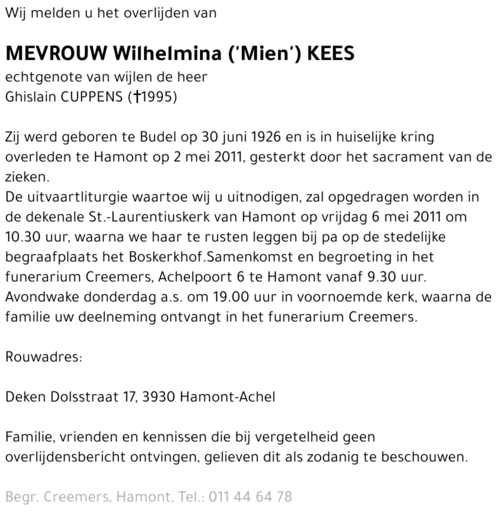Wilhelmina Kees