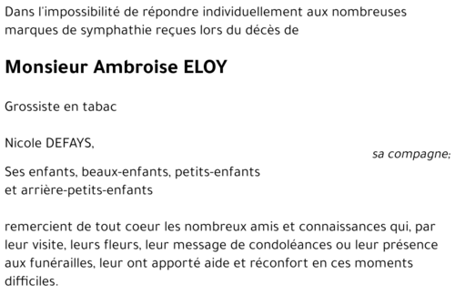 Ambroise ELOY