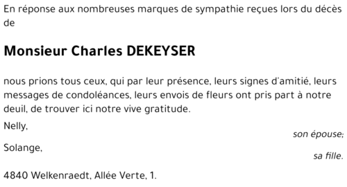 Charles DEKEYSER