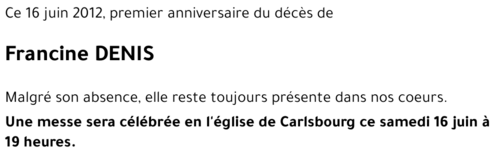 Francine DENIS