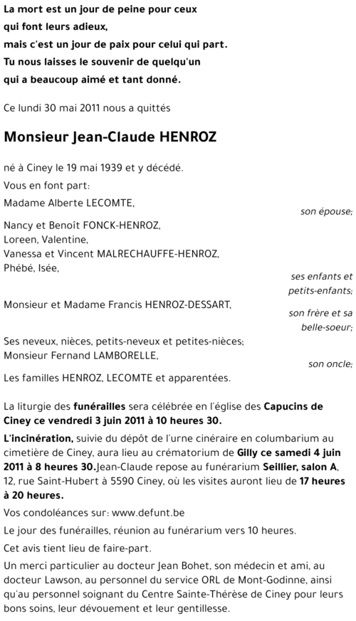 Jean-Claude HENROZ