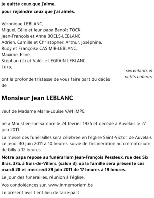 Jean LEBLANC