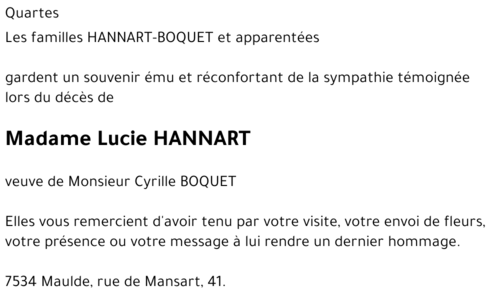 Lucie HANNART