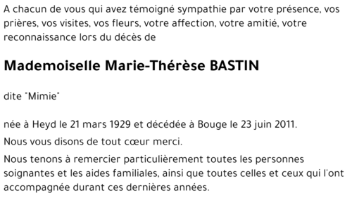 Marie-Thérèse BASTIN
