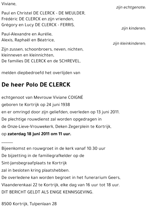Polo DE CLERCK