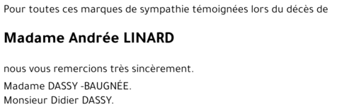Andrée LINARD