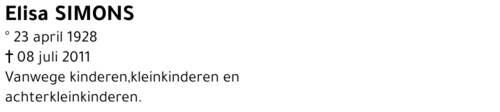 Elisa Simons