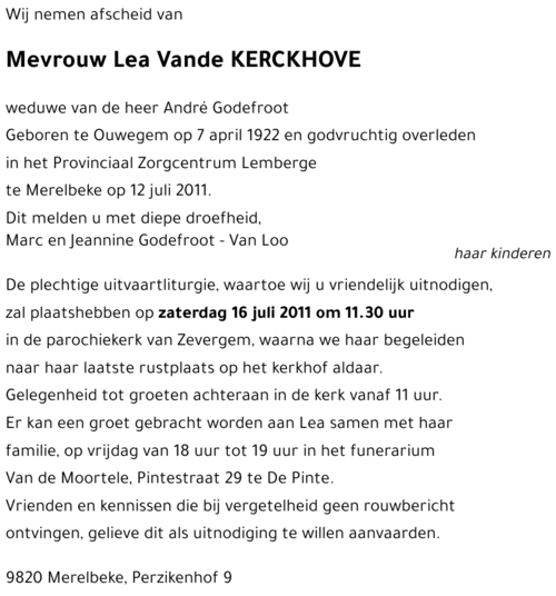 Lea VANDE KERCKHOVE