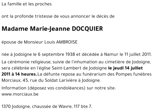 Marie-Jeanne DOCQUIER