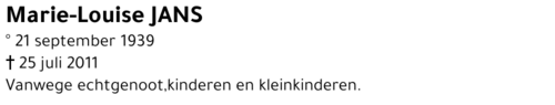 Marie-Louise Jans