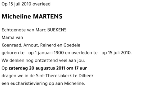 Micheline MARTENS