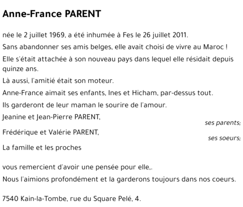 Anne-France PARENT