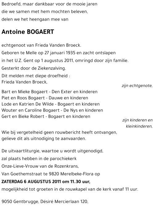 Antoine BOGAERT