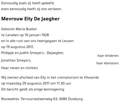 Elly De Jaegher