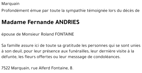 Fernande ANDRIES