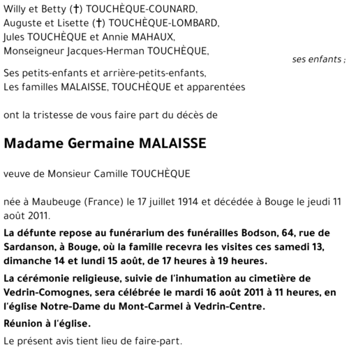 Germaine MALAISSE