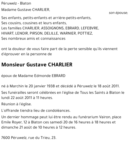Gustave CHARLIER