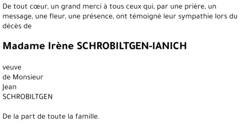 Irène SCHROBILTGEN-IANICH