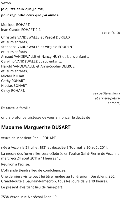 Marguerite DUSART