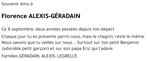 Florence ALEXIS-GERADAIN