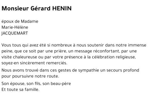 Gérard HENIN