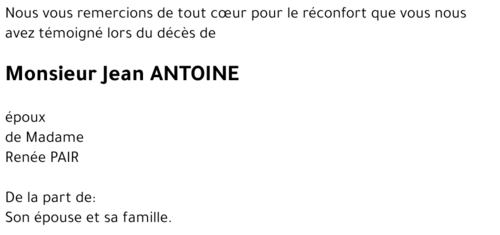 Jean ANTOINE