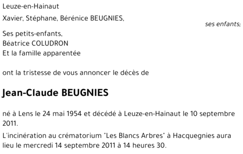 Jean-Claude BEUGNIES