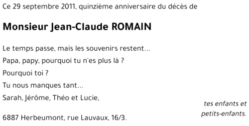 Jean-Claude ROMAIN