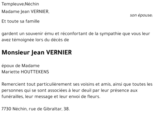 Jean VERNIER