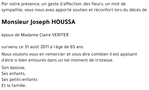 Joseph HOUSSA