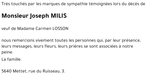 Joseph MILIS